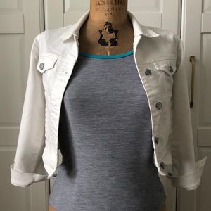 Kids white Jean jacket with buttons